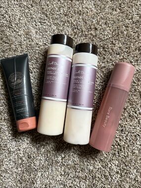 Rare Beauty Pink Cylindrical Hair Conditioner Bottle